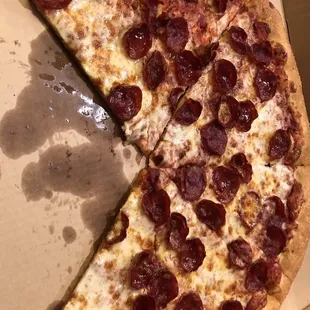 Halal Pepperoni Pizza...not good and they don&apos;t follow any special instructions you give on Uber Eats either