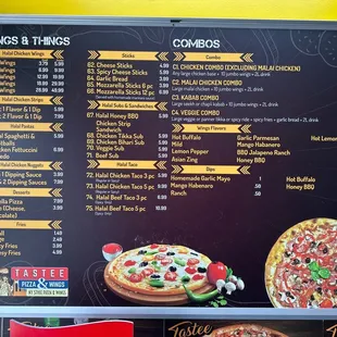 menu and prices