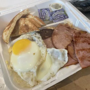 11/28/24 - Breakfast Sampler $13.98 (Added Cheese to the Grits but it wasn&apos;t there)