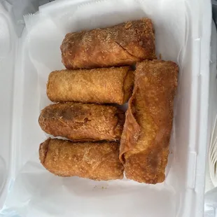 Various Egg rolls.