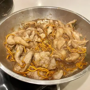 Steamed chicken with cordyceps.