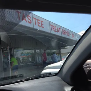 a view from inside a car