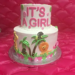 A fun jungle theme  baby shower