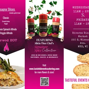 August 21st...
Tasteful lasagnas will be available to purchase HOT!