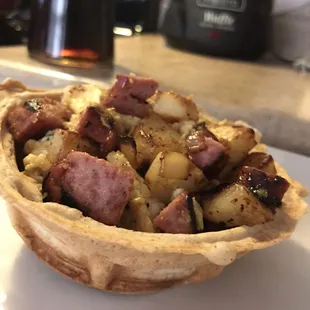 Breakfast Waffle Bowl