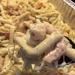 Shrimp Alfredo Penne