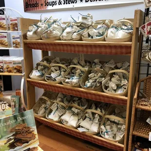 a display of baked goods