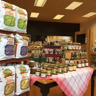 a variety of foods on display