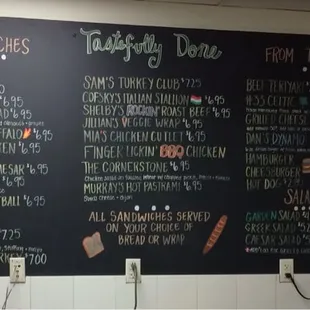 Menu board