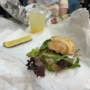 My chicken salad sandwich on a croissant