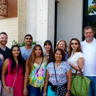 Smiling faces excited to try the next tasting location.