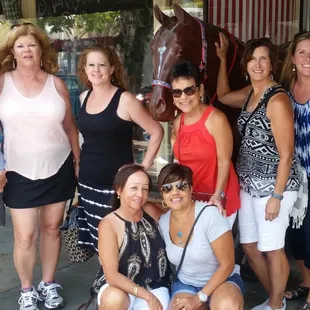 Hanging out with Charlie (the horse) for good luck.