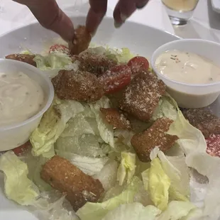 A &quot;Caesar&quot; salad with iceberg lettuce