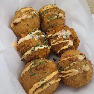 Tasty Balls and more came to my job for customer care week these are delicious