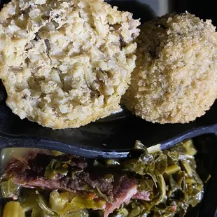 The greens have a kick and make a fantastic pairing!