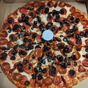 pepperoni and black olives