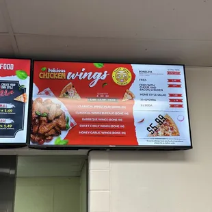 Wing menu