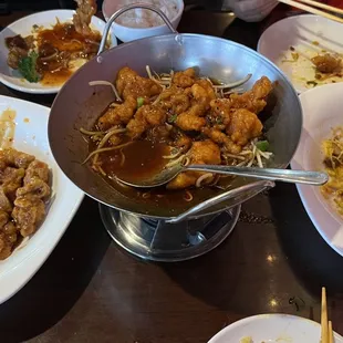 Hot pot with fish meat