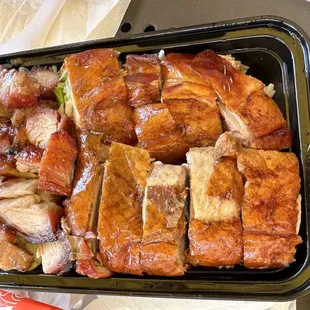 Mixed rice plate w Char siu and roasted duck