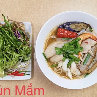 Vietnamese fermented fish noodle soup