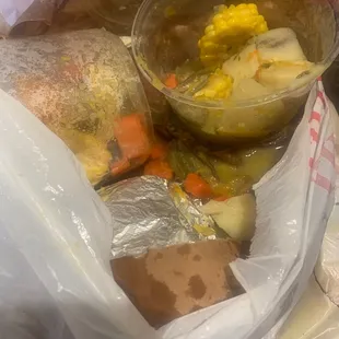 a meal in a plastic container