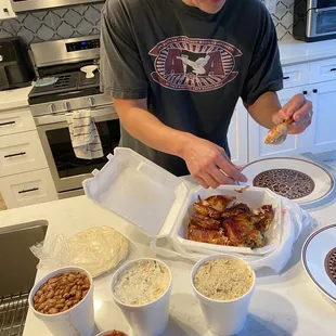 a man preparing a meal