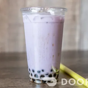 Taro Milk Tea with Boba