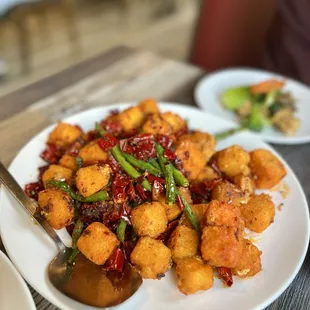 Crispy spicy tofu is so good