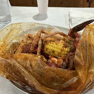 1lb snow crab 1lb H. 1 lb. Crawfish and 1 lb. Snow Crab Combo  half pound shrimp