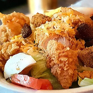 Chicken and shrimp salad, $11.99