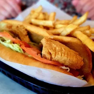 Flounder Po' Boy, $13.99