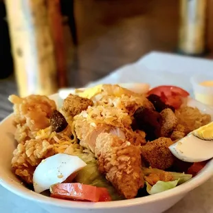 Chicken and shrimp salad, $11.99