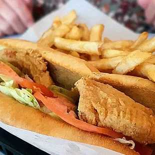 Flounder Po' Boy, $13.99