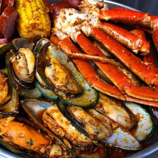 a platter of seafood