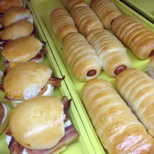 hot dogs wrapped in croissants