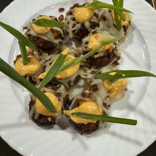 Chorizo Stuffed Mushrooms.