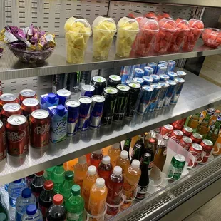 a variety of beverages