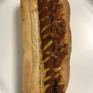 Chili cheese jumbo dog