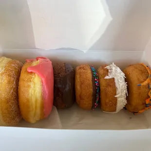 Half dozen variety donuts