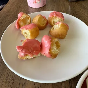 Strawberry mochi donut
