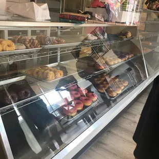 a display of a variety of donuts