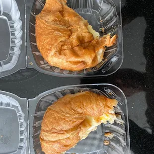 Egg and cheese. Croissants. So tasty.