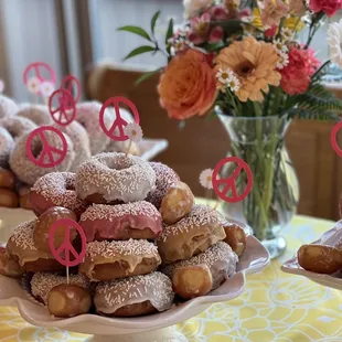 a variety of donuts on a table