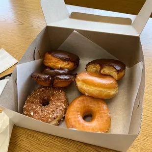 a box of assorted donuts