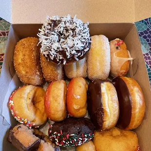 a box of assorted donuts