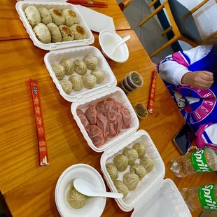 8 Pan Fried Bao(beef) Pork Soup dumpling (9pc) 12 BBQ Beef Dumplings