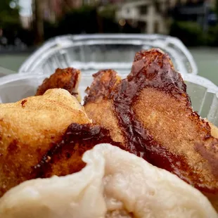 Chives and Pork Fried Dumplings. $1.75