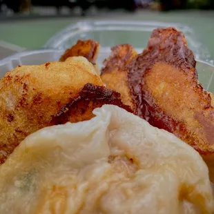 Chives and Pork Fried Dumplings. $1.75