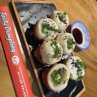 Pan fried juicy pork buns