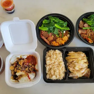 Wonton mee and Hainan chicken